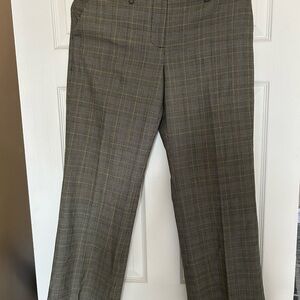 Anne Klein Classic Gray Checkered Pants Wool Blend